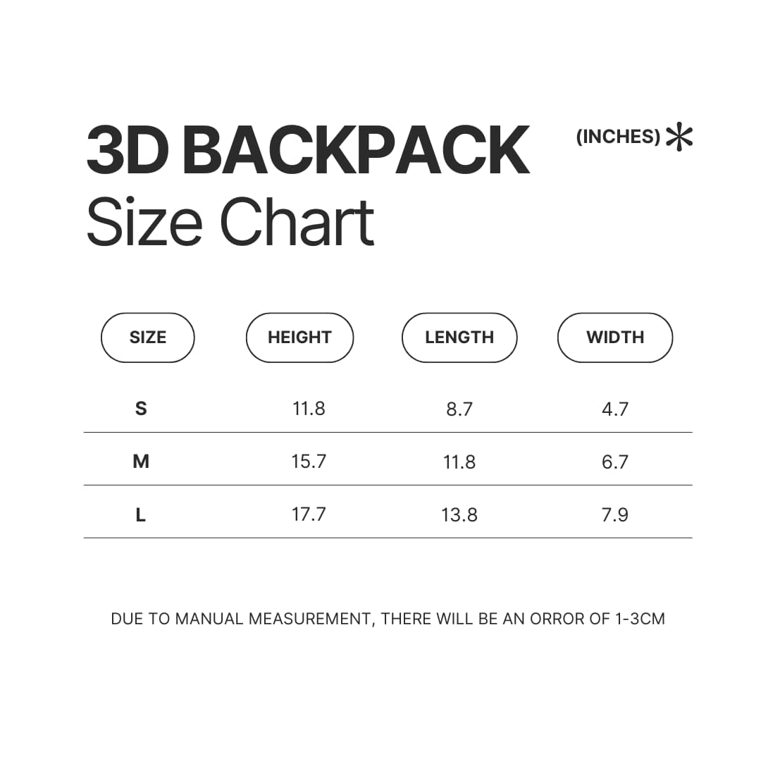 3D Backpack Size Chart - Raid Shadow Legends