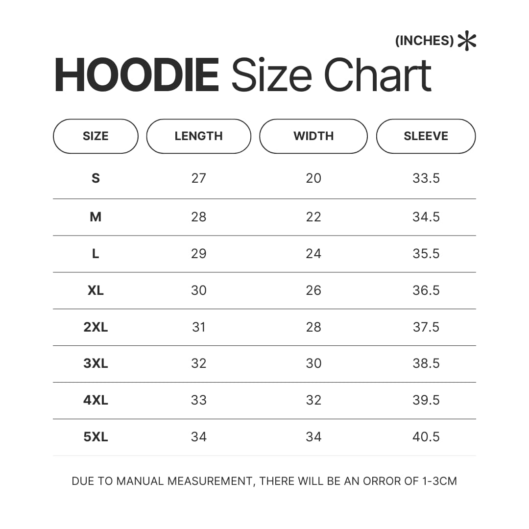 Hoodie Size Chart - Raid Shadow Legends